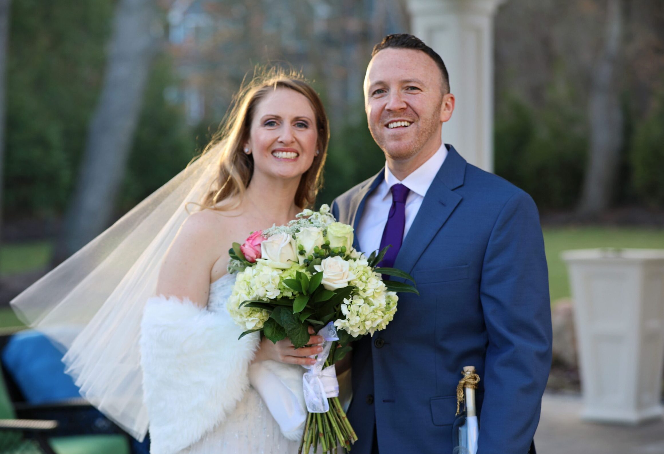 Bride and Groom posing for wedding photography