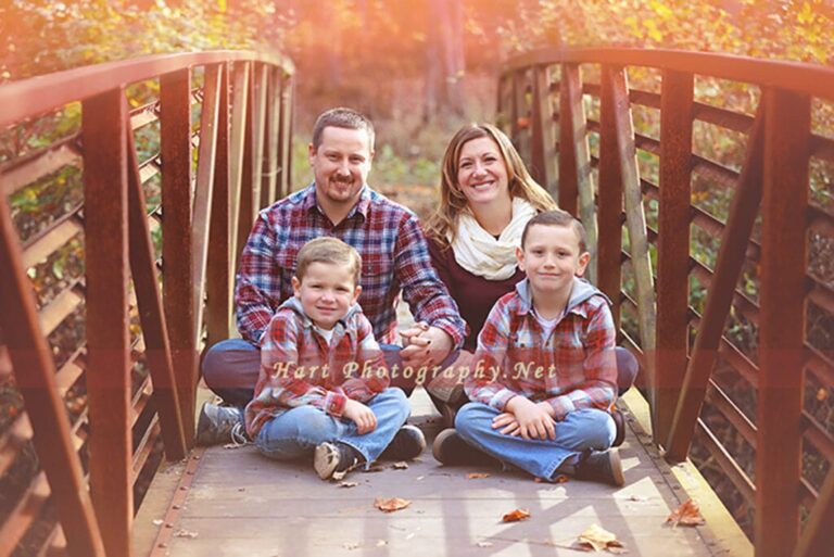 Family Photography on Bridge in Demarest, New Jersey in Bergen County