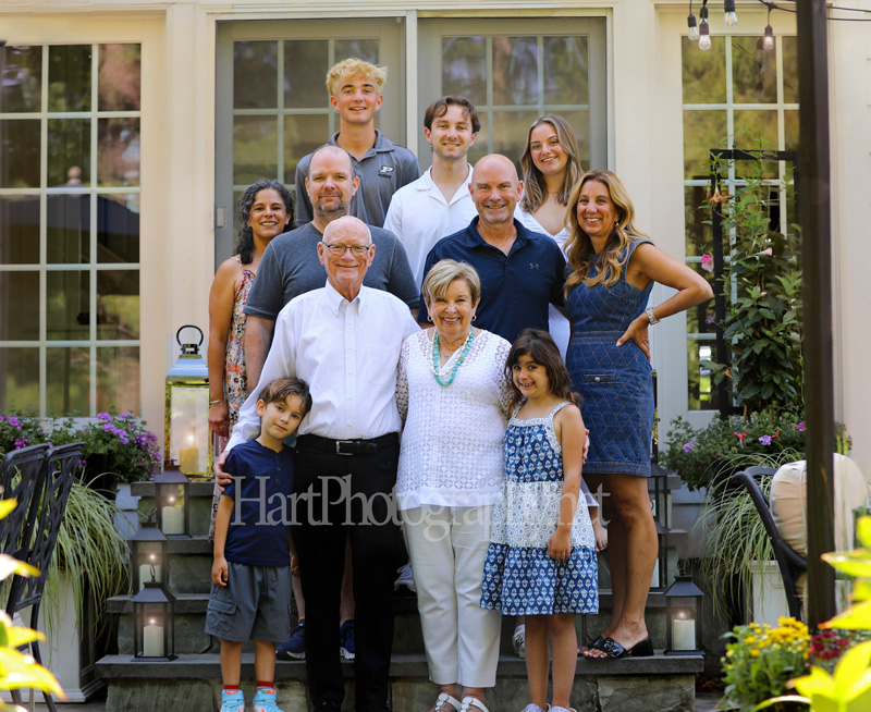 Family Posing on stairs hartphotography.net